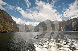 Cruising Milford Sound.