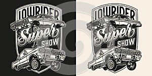 Cruising super show vintage monochrome logo