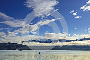 Cruising in te anau lake southland new zealand