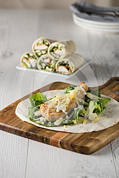 Crumbed Chicken Tortilla Wrap photo