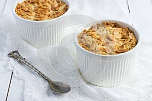 Crumbl with fried almond flakes