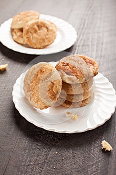 Crumbled Snickerdoodle Cookies small stack