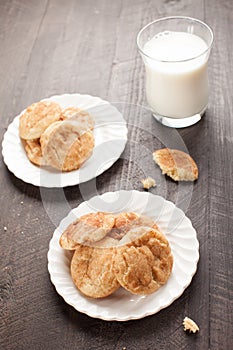 Crumbled Snickerdoodle Cookies vertical shot