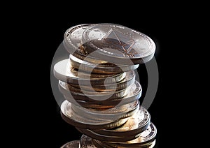 Crumbling Ethereum Coin Stack