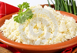 Crumbly Bryndza cheese