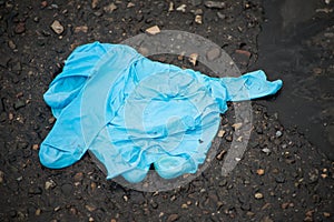 Carelessly Discarded Latex PPE photo