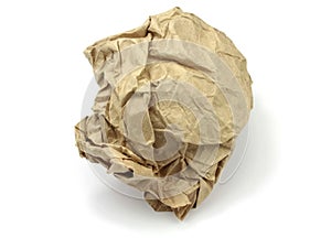 Crumpled brown paper