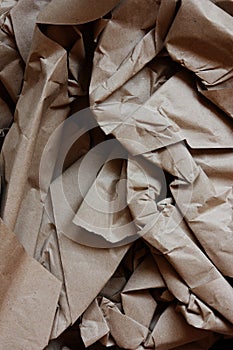 Crumpled brown paper background