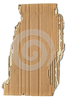 Crumpled brown Paper Box texture on white background, Close up shot