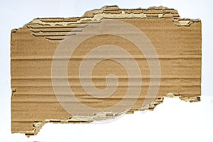 Crumpled brown Paper Box texture on white background, Close up shot