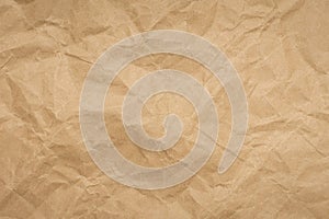 Crumpled brown paper texture vintage background