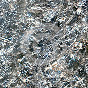 Crumpled cellophane background