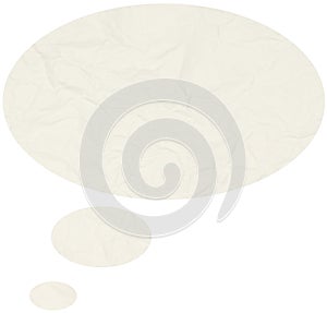 Crumpled comic thought bubble