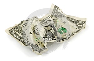 Crumpled dollar