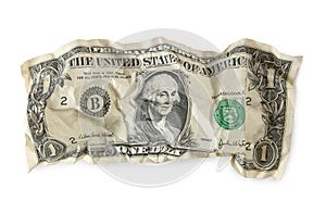 Crumpled dollar