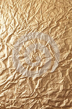 Crumpled gold paper