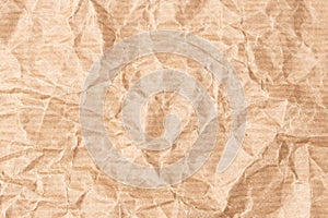 Crumpled Kraft paper texture background