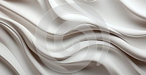 Crumpled light background, white fabric with bends and creases - AI generated image