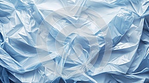 Crumpled Light Blue Plastic Bag Texture