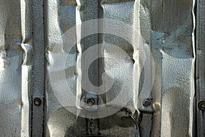 Crumpled metal sheet