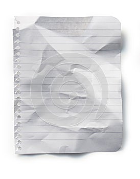 Crumpled Notebook Page