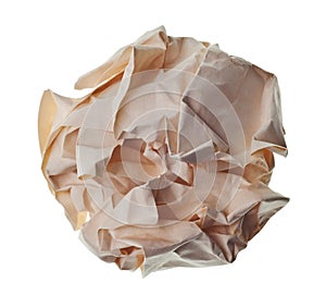 Crumpled paper ball