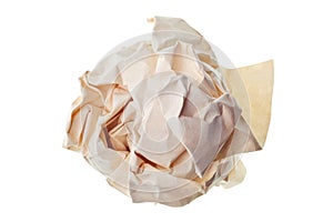 Crumpled paper ball