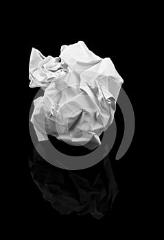 Crumpled paper ball