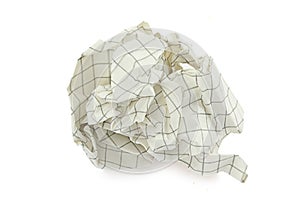 Crumpled paper ball