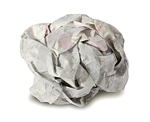 Crumpled paper ball