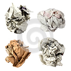 Crumpled paper ball