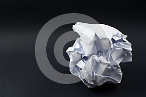 Crumpled paper ball