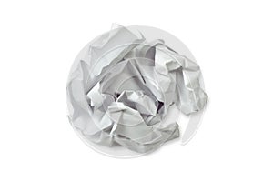 Crumpled paper ball