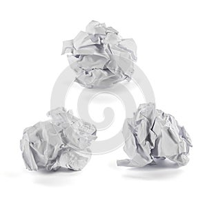 Crumpled paper ball