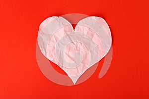 Crumpled paper heart