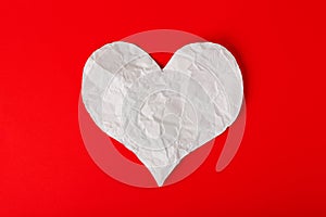 Crumpled paper heart