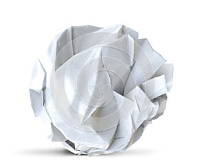 Crumpled paper isolated