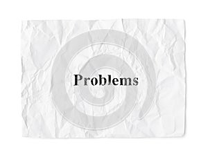 Crumpled paper Problems