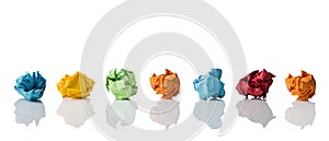 Crumpled paper symbolizing different solutions