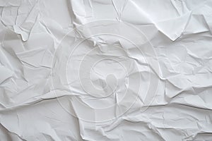 Crumpled paper texture close-up, abstract background, ai generated