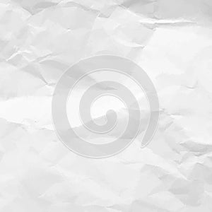 Crumpled Paper Texture. White empty leaf of crumpled paper. Torn surface of letter blank