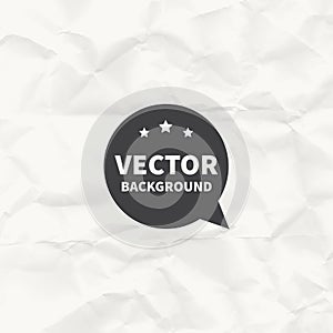 Crumpled paper Vector background texture. photo