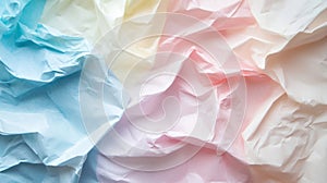 Crumpled Pastel Tissue Paper Background