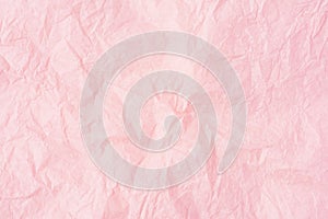 Crumpled pink paper background