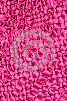 Crumpled pink silk fabric