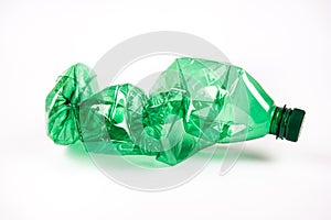 Crumpled plastic bottle