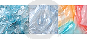 crumpled plastic sheet background texture