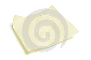 Crumpled Post It Note Paper