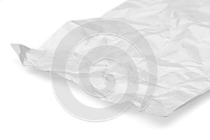 Crumpled recycle white paper