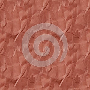 Crumpled red paper texture. seamless pattern